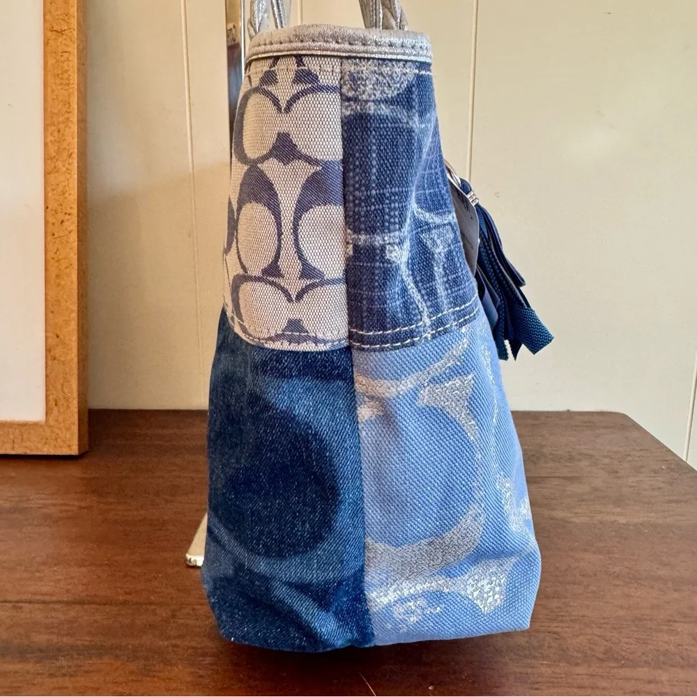 Coach Poppy Denim Patchwork Tote 2010 Style 16926